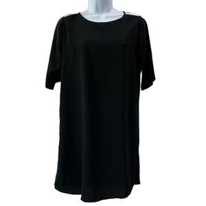 Everly Black Sheath Dress With Shoulder Cutouts Style# DR4562
